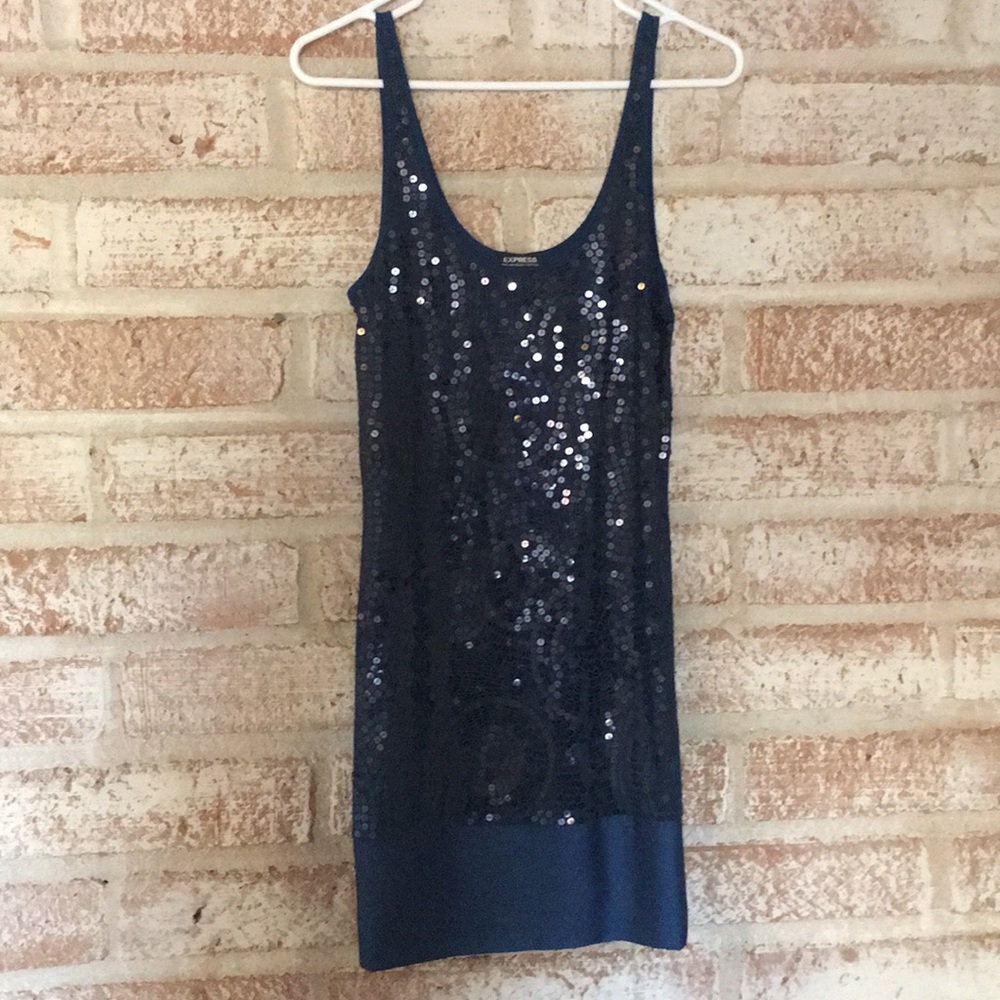 NWOT Express sequin tank dress